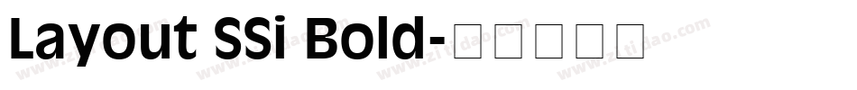 Layout SSi Bold字体转换
